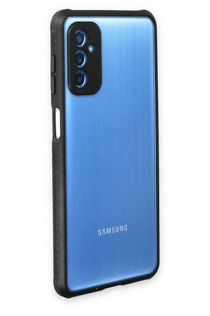 Newface Samsung Galaxy M52 5G Kılıf Miami Şeffaf Silikon - Siyah