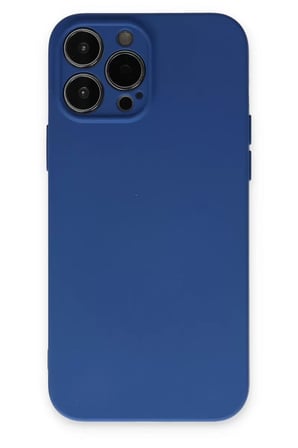 Newface Apple iPhone 13 Pro Max Kılıf Nano içi Kadife Silikon - Lacivert