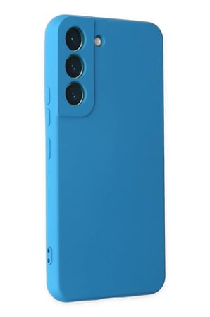 Newface Samsung Galaxy S22 Plus Kılıf Nano içi Kadife Silikon - Mavi