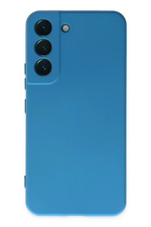 Newface Samsung Galaxy S22 Plus Kılıf Nano içi Kadife Silikon - Mavi