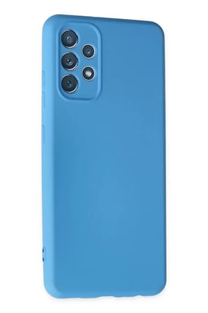 Newface Samsung Galaxy A13 4G Kılıf Nano içi Kadife Silikon - Mavi
