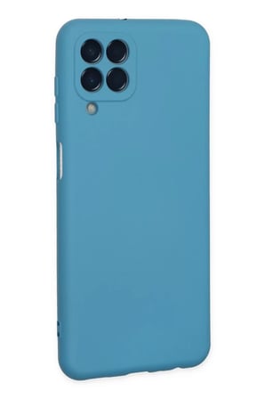 Newface Samsung Galaxy M33 Kılıf Nano içi Kadife Silikon - Mavi