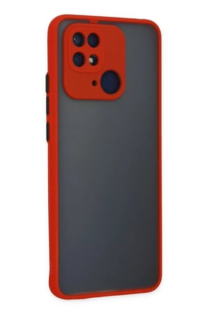 Newface Xiaomi Redmi 10C Kılıf Montreal Silikon Kapak - Kırmızı