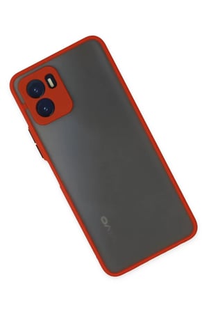 Newface Vivo Y15S Kılıf Montreal Silikon Kapak - Kırmızı
