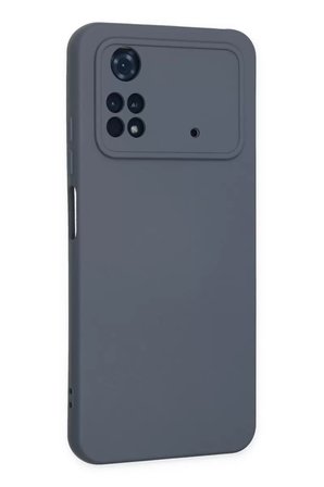 Newface Xiaomi Poco M4 Pro 4G Kılıf Nano içi Kadife Silikon - Gri