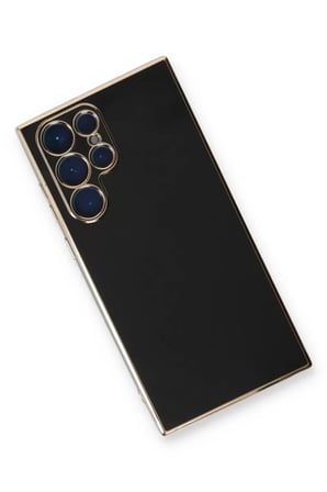 Newface Samsung Galaxy S22 Ultra Kılıf Volet Silikon - Siyah