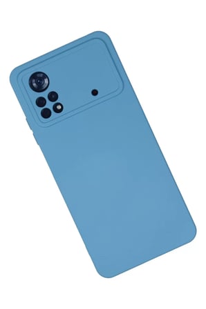 Newface Xiaomi Poco X4 Pro 5G Kılıf Nano içi Kadife Silikon - Mavi
