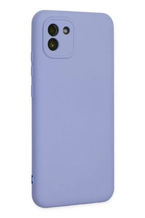 Newface Samsung Galaxy A03 Kılıf Nano içi Kadife Silikon - Lila