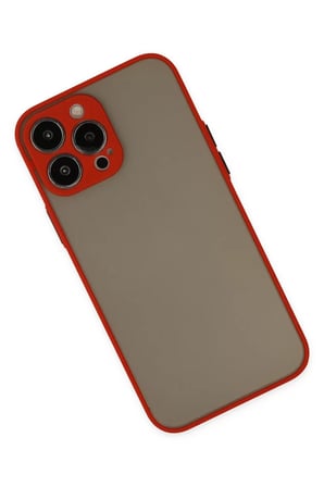 Newface Apple iPhone 14 Pro Kılıf Montreal Silikon Kapak - Kırmızı