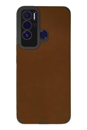 Newface Tecno Pova Neo Kılıf Loop Deri Silikon - Kahverengi