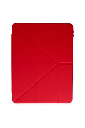 Newface Samsung Galaxy T737 Tab S7 FE 12.4 Kılıf Kalemlikli Mars Tablet Kılıfı - Kırmızı