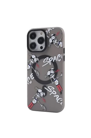 Newface Apple iPhone 14 Pro Kılıf Apollo Magneticsafe Desenli Kapak - Apollo Siyah - 3