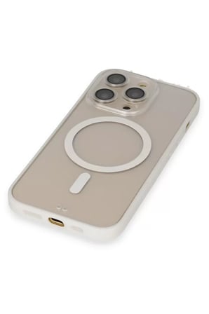 Newface Apple iPhone 14 Pro Kılıf Grand Magneticsafe Kapak - Beyaz