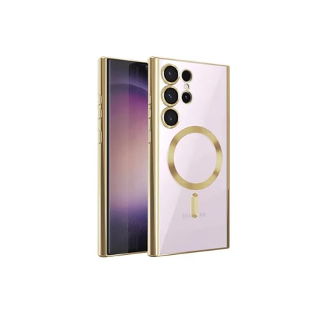 Newface Samsung Galaxy S23 Ultra Kılıf Kross Magneticsafe Kapak - Gold