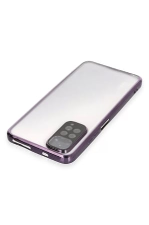 Newface Xiaomi Redmi Note 11 Kılıf Razer Lensli Silikon - Mor