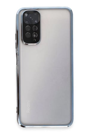 Newface Xiaomi Redmi Note 11 Kılıf Razer Lensli Silikon - Açık Mavi