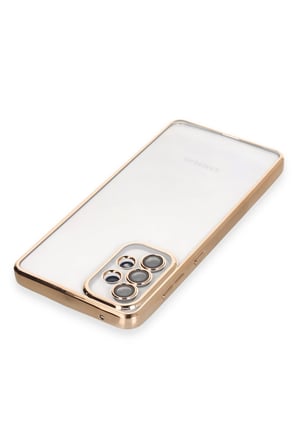 Newface Samsung Galaxy A33 5G Kılıf Razer Lensli Silikon - Gold