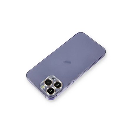 Newface Apple iPhone 12 Pro Max Metal Kamera Lens Koruma Cam - Gold