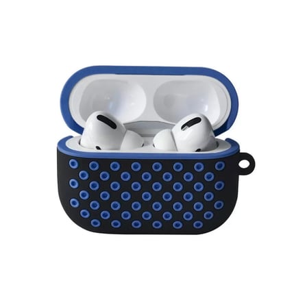 Newface Apple Airpods Pro 2 (2.nesil) Spor Delikli Kılıf - Siyah-Mavi