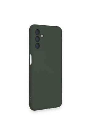 Newface Samsung Galaxy A14 4G Kılıf Nano içi Kadife Silikon - Koyu Yeşil
