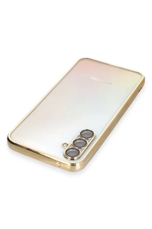 Newface Samsung Galaxy A34 5G Kılıf Razer Lensli Silikon - Gold