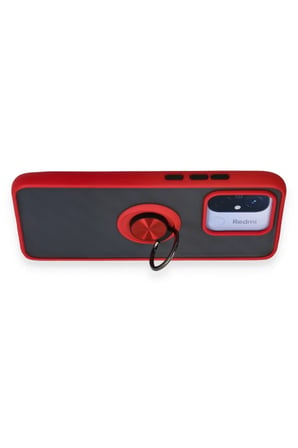 Newface Xiaomi Redmi 12C Kılıf Montreal Yüzüklü Silikon Kapak - Kırmızı