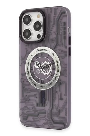 Newface Apple iPhone 14 Pro Kılıf Apollo Magneticsafe Desenli Kapak - Apollo Mor - 5