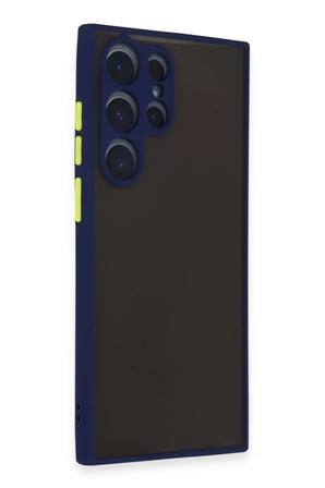 Newface Samsung Galaxy S22 Ultra Kılıf Montreal Silikon Kapak - Lacivert