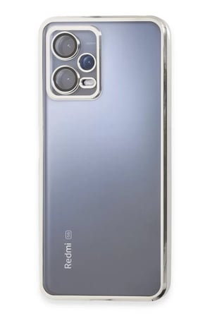 Newface Xiaomi Redmi Note 12 5G Kılıf Razer Lensli Silikon - Gümüş