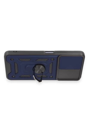 Newface Xiaomi Redmi Note 12 5G Kılıf Pars Lens Yüzüklü Silikon - Lacivert