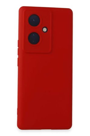 Newface Vivo V29 Lite Kılıf Nano içi Kadife Silikon - Kırmızı