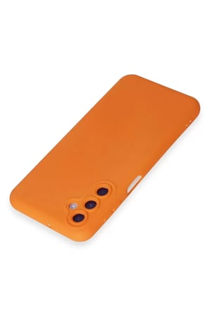 Newface Samsung Galaxy M14 5G Kılıf Nano içi Kadife Silikon - Turuncu