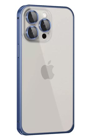 Joko Apple iPhone 15 Pro Metal Bumper Mat Kapak - Lacivert