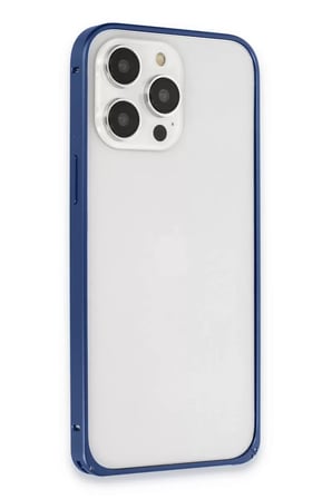Joko Apple iPhone 15 Pro Metal Bumper Mat Kapak - Lacivert