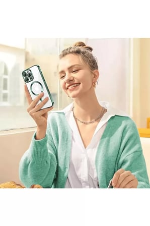 Newface Apple iPhone 14 Pro Max Kılıf Kross Magneticsafe Kapak - Lacivert