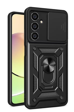 Newface Samsung Galaxy A05 Kılıf Pars Lens Yüzüklü Silikon - Siyah