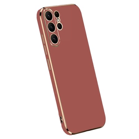 Newface Samsung Galaxy S24 Ultra Kılıf Volet Silikon - Kırmızı