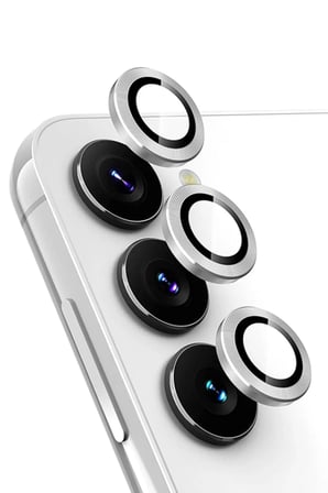 Newface Samsung Galaxy A24 4G Valdez Metal Kamera Lens - Gümüş