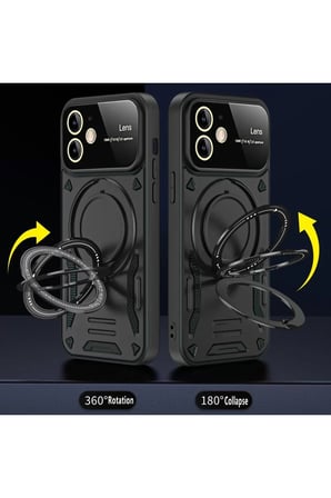 Newface Apple iPhone 11 Kılıf Joy Lens Standlı Kapak - Mor