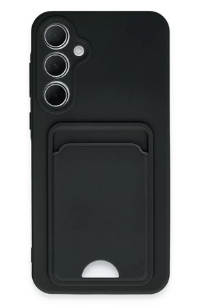 Newface Samsung Galaxy A35 5G Kılıf Kelvin Kartvizitli Silikon - Siyah