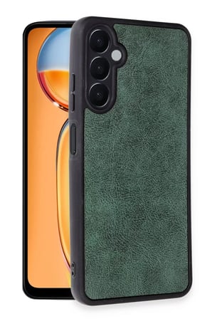 Newface Samsung Galaxy A05S Kılıf Aras Deri Kapak - Koyu Yeşil