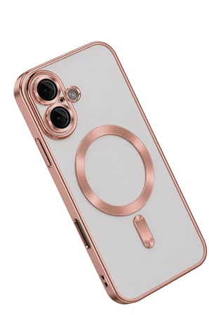 Newface Apple iPhone 16 Kılıf Kross Magneticsafe Kapak - Rose