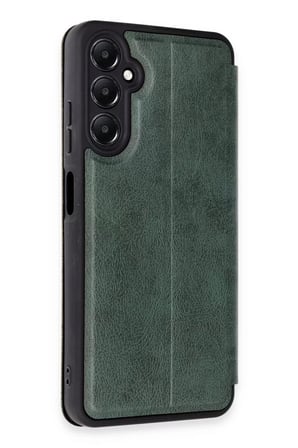 Newface Samsung Galaxy A15 4G Kılıf Flip Cover - Koyu Yeşil