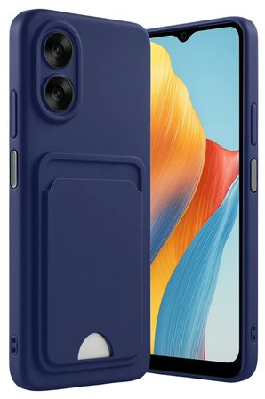 Newface Oppo A38 Kılıf Kelvin Kartvizitli Silikon - Lacivert