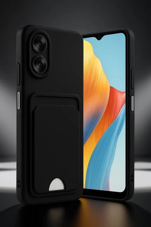 Newface Oppo A38 Kılıf Kelvin Kartvizitli Silikon - Lacivert