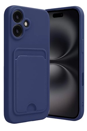 Newface Apple iPhone 16 Kılıf Kelvin Kartvizitli Silikon - Lacivert