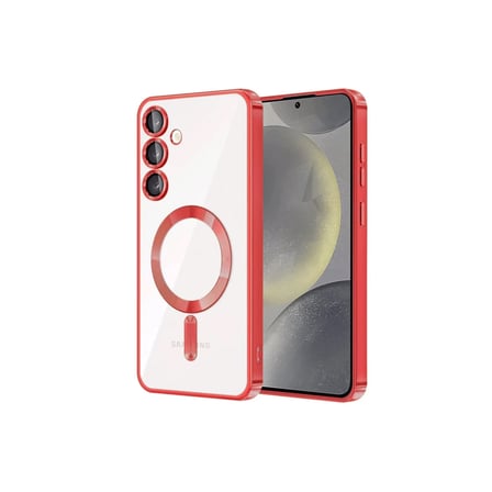 Newface Samsung Galaxy S24 Kılıf Kross Magneticsafe Kapak - Kırmızı