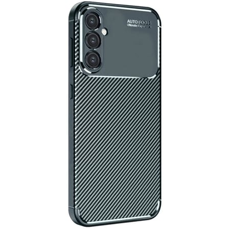 Newface Samsung Galaxy S24 FE Kılıf Auto Focus Karbon Kapak - Koyu Yeşil