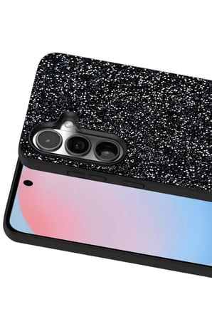 Onegif Samsung Galaxy S24 FE Bright Simli Kapak - Siyah