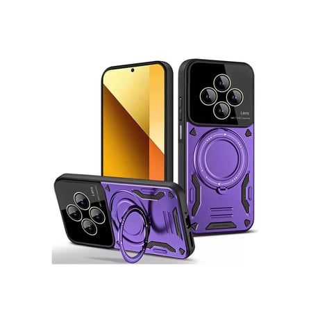 Newface Xiaomi Redmi 14C Kılıf Joy Lens Standlı Kapak - Mor